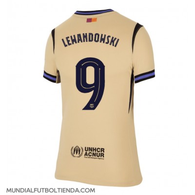 Camiseta Barcelona Robert Lewandowski #9 Segunda Equipación Replica 2025-26 para mujer mangas cortas Camiseta Barcelona Robert Lewandowski #9 Segunda Equipación Replica 2025-26 para mujer mangas cortas
